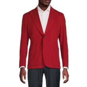 $3,995 NWT Kiton Sartorio Napoli 2-Button Red 100% Cashmere Sport Coat 40R